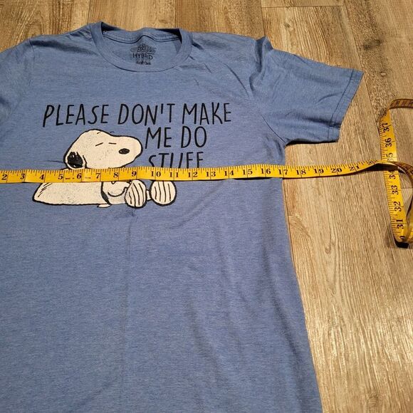 Peanuts Charlie Brown Snoopy Dont Make Me Do Stuff Graphic Tee Shirt Mens Small - Picture 4 of 5